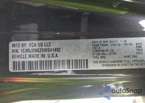 2025 Jeep Wrangler Willys 4Xe from USA, damaged, VIN 1C4RJXN63SW641492